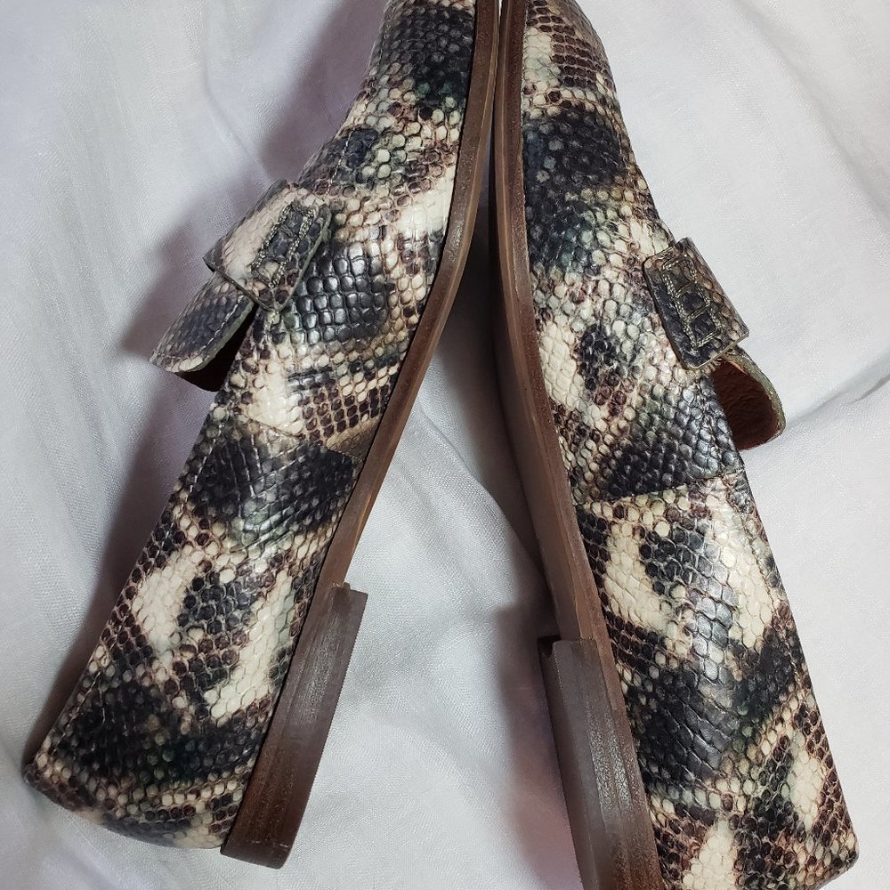 Madewell The Alex Loafer in Snake Emossed Leather Sz 10 - Picture 4 of 7